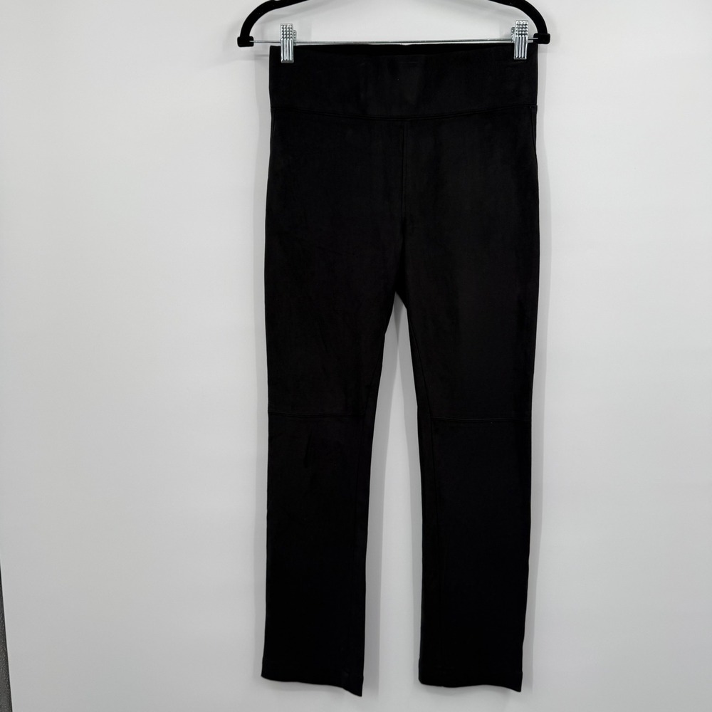David Lerner‎ New York Black Vegan Faux Suede High Rise Leggings Small RN55219